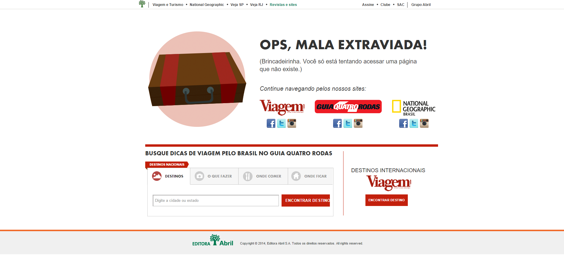 viajeaqui o portal de viagem e turismo da Abril